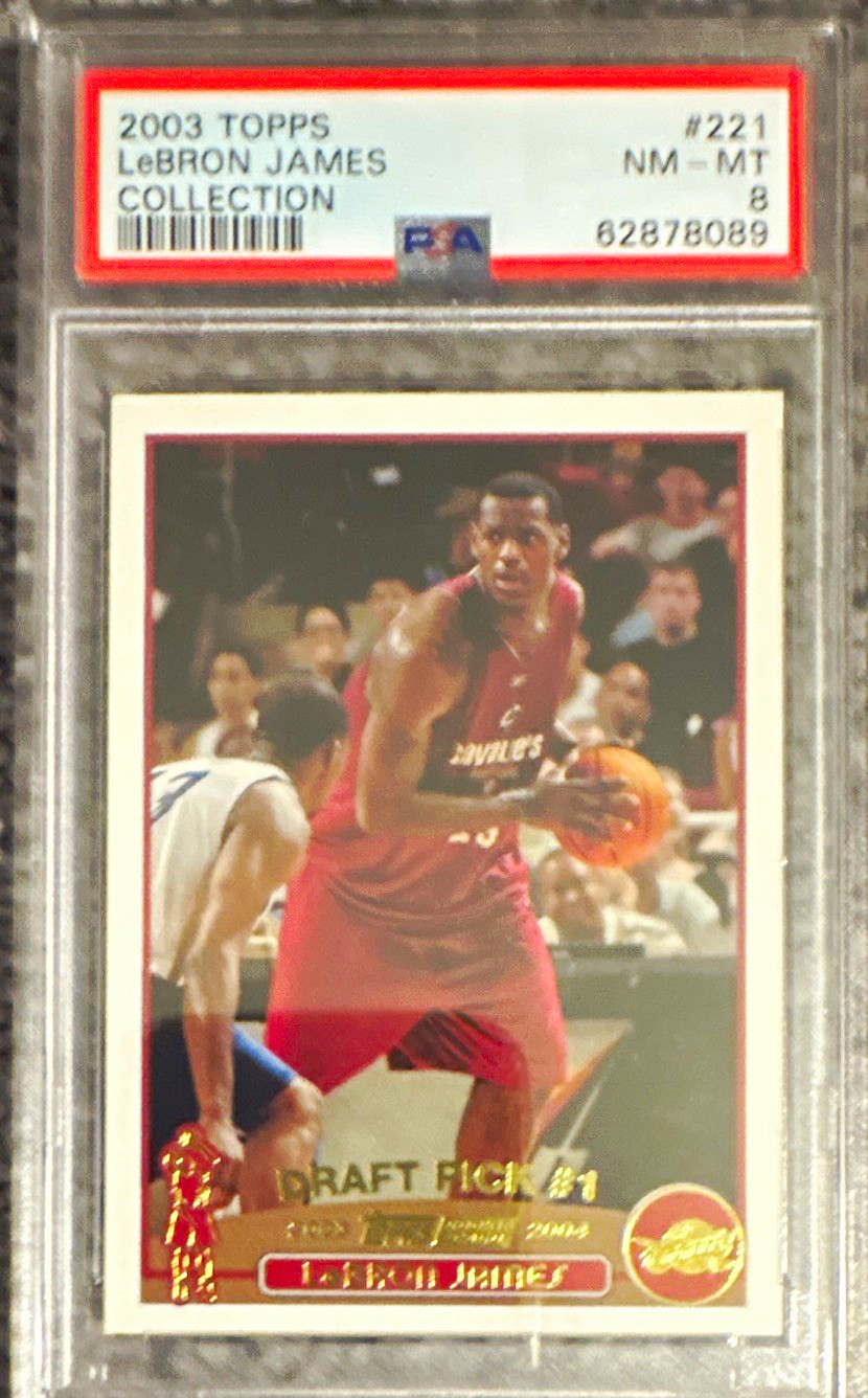 Topps 2003 Topps Collection LeBron James #221 PSA 8 Graded Cavaliers