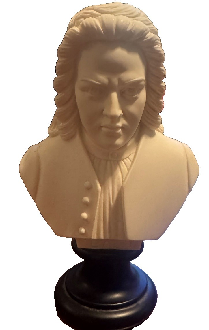 Johann Sebastian Bach(Gianelli) 1967’small 6”statue VG Shape Great Craftsmanship