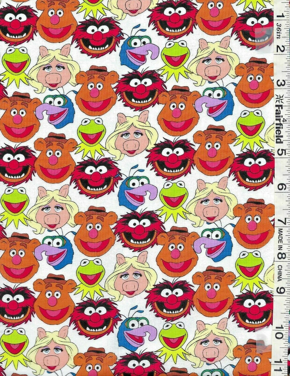 White The Muppets Cast by Camelot Fabrics bty