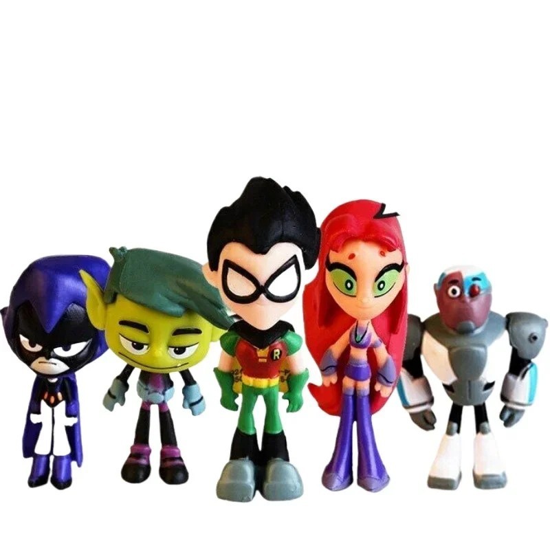 Teen Titans Go Deluxe Six Pack 6 Mini Figure set. New.  Mint In Box