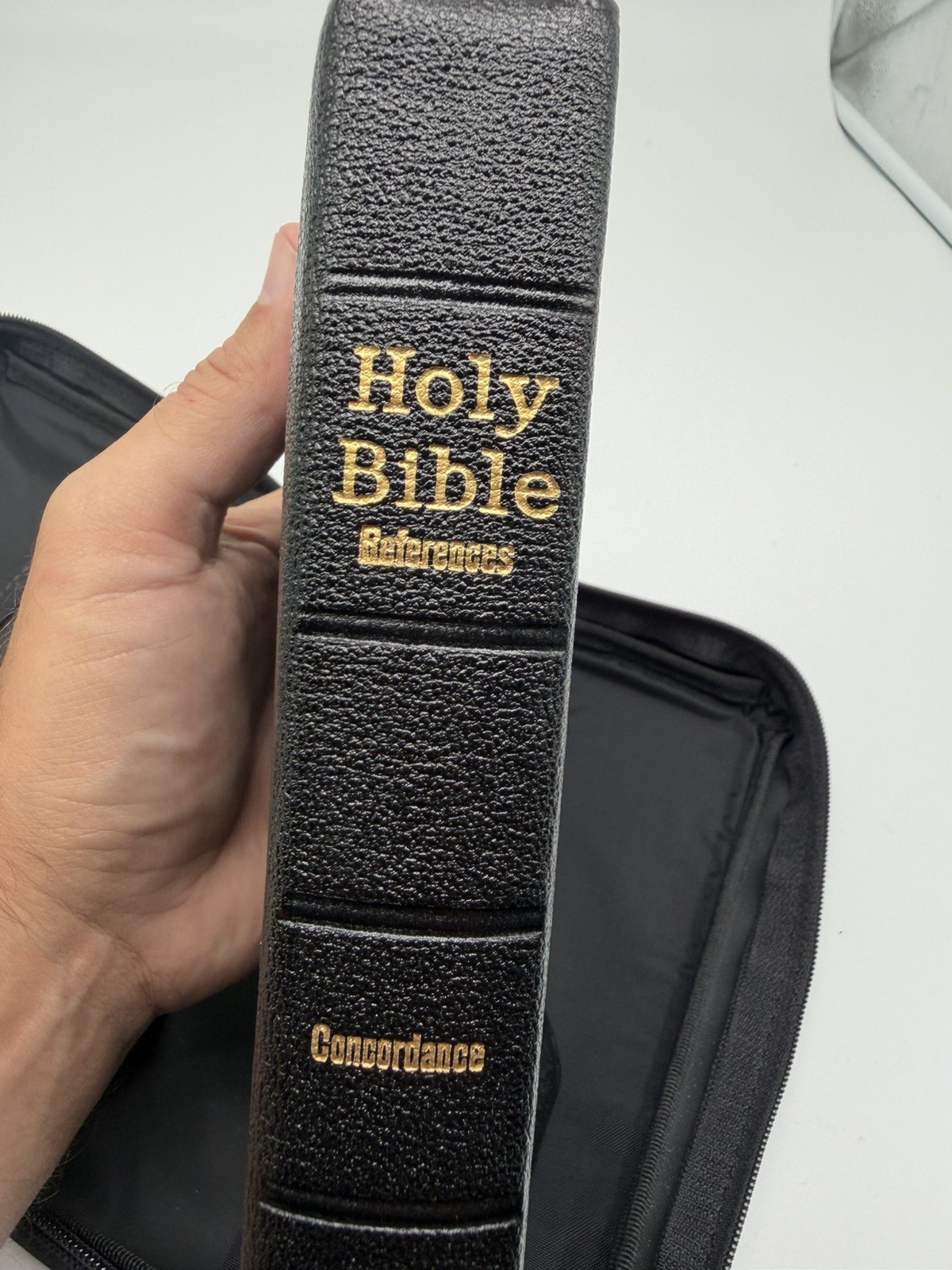 1942 A.J. Holman KJV Holy Bible Genuine Morocco Leather Concordance Case