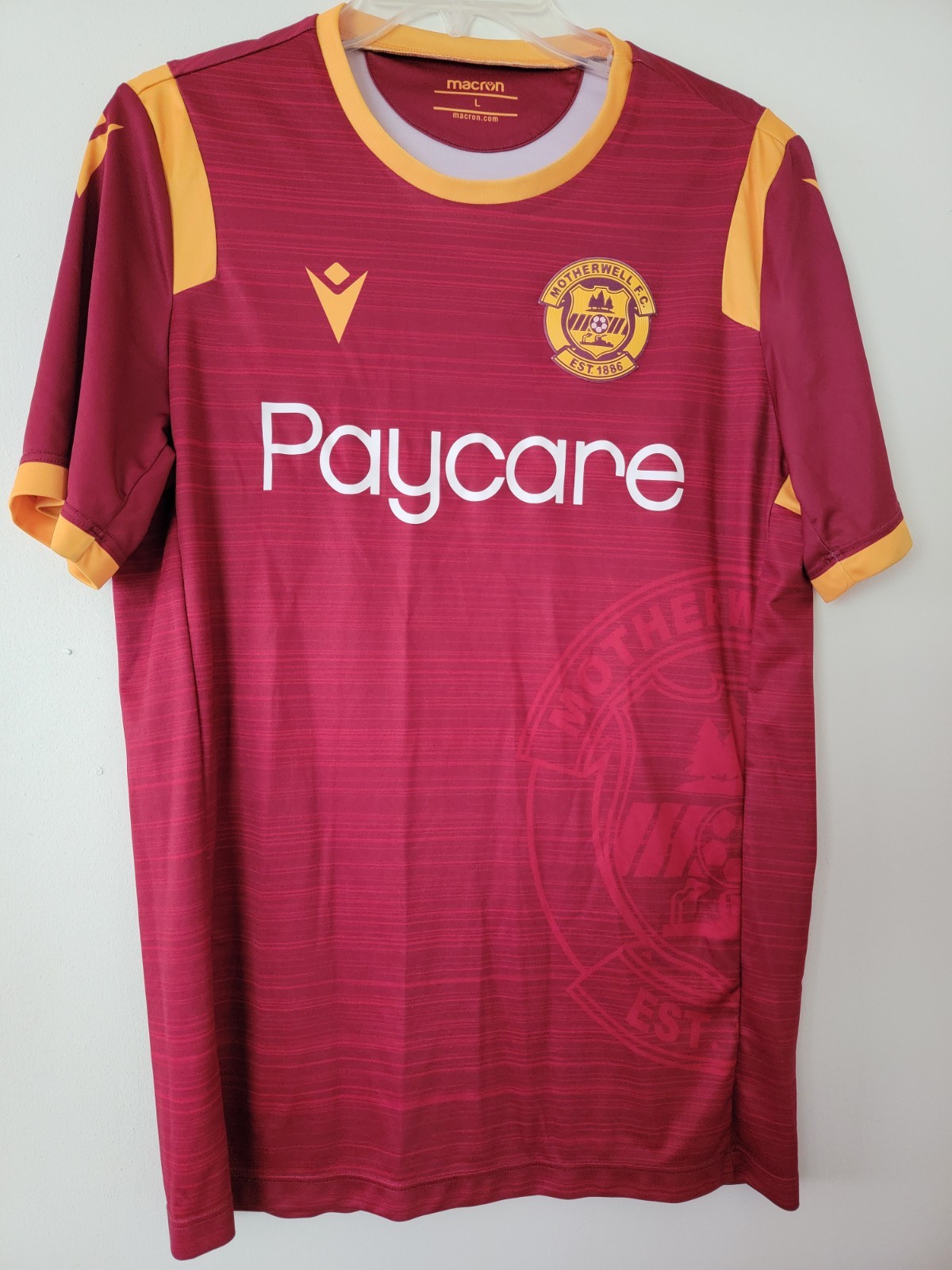 Motherwell Jersey Football Shirt Macron  Men Size L