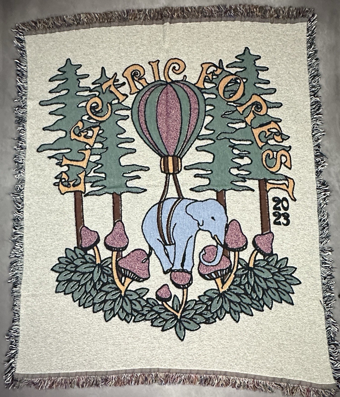 Electric Forest Music Festival 23 Tapestry Throw Blanket 58x48 Elephant Graphic Electric Forest Music Festival 23 Tapestry Throw Blanket 58x48 Elephant Graphic
