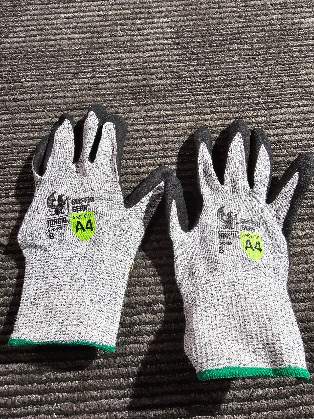 (QTY 24 PAIRS) Magid Griffin Gear ANSI A4 Liquid Repellent Nitrile Work Gloves