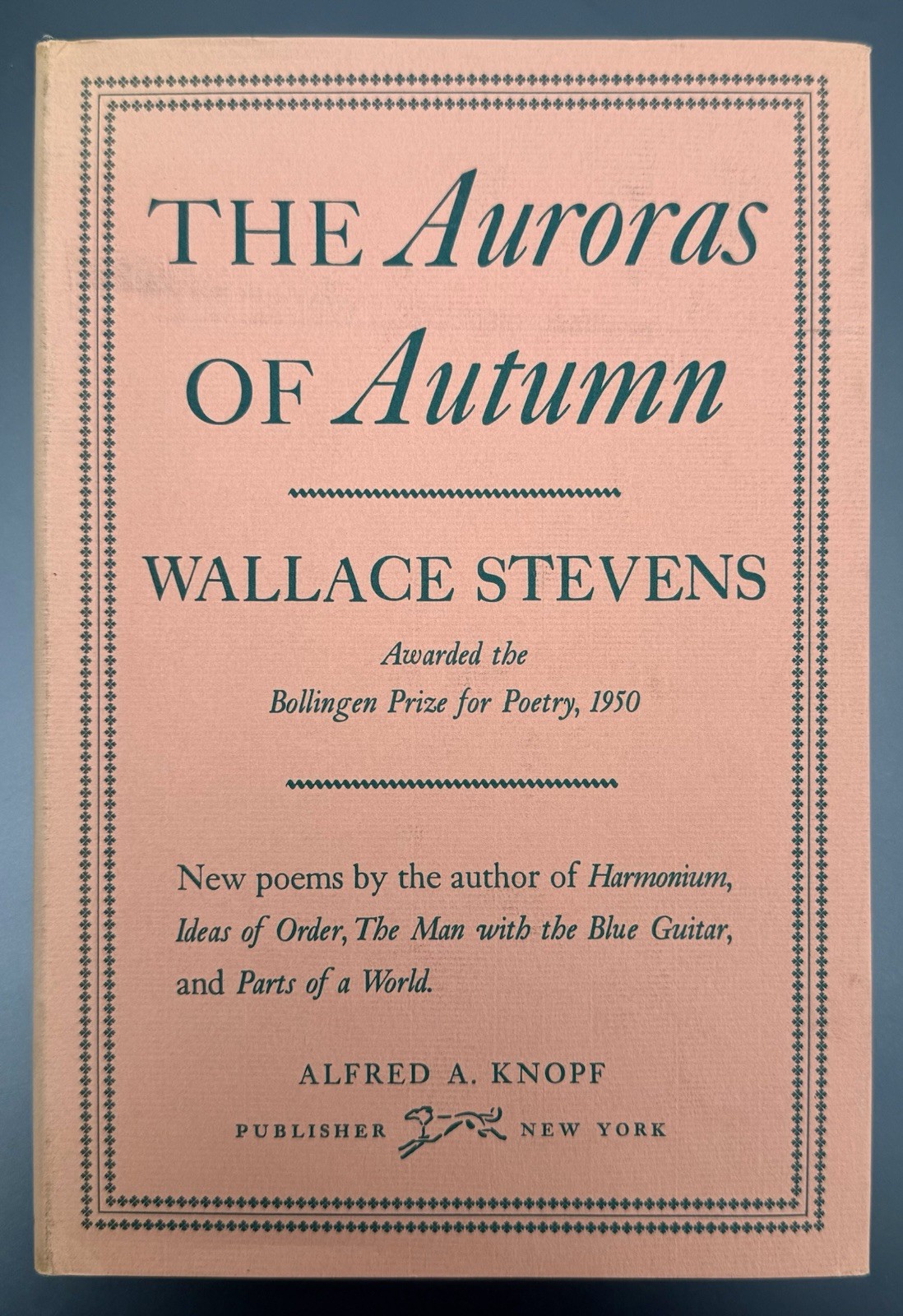 THE AURORAS OF AUTUMN Wallace Stevens 1950 First Edition 1st Print Knopf Poetry