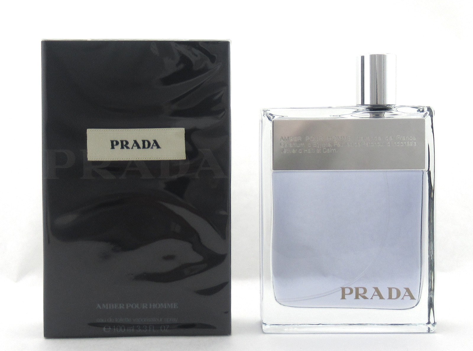 Prada AMBER POUR HOMME 3.3 oz. Eau de Toilette Spray for Men New in Sealed Box Prada AMBER POUR HOMME 3.3 oz. Eau de Toilette Spray for Men New in Sealed Box