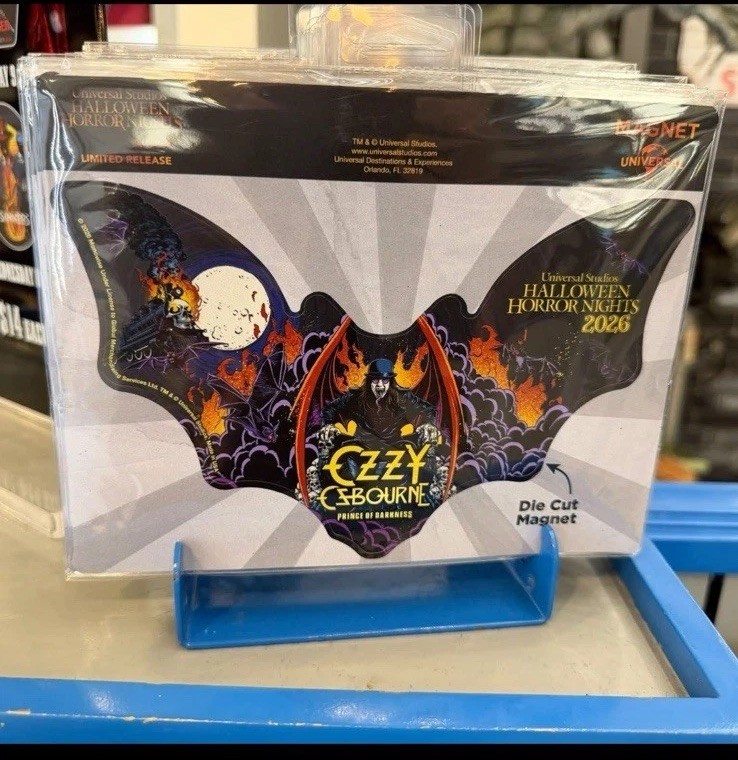 Universal HHN Halloween Horror Nights 2026 Ozzy Osbourne Die Cut Magnet