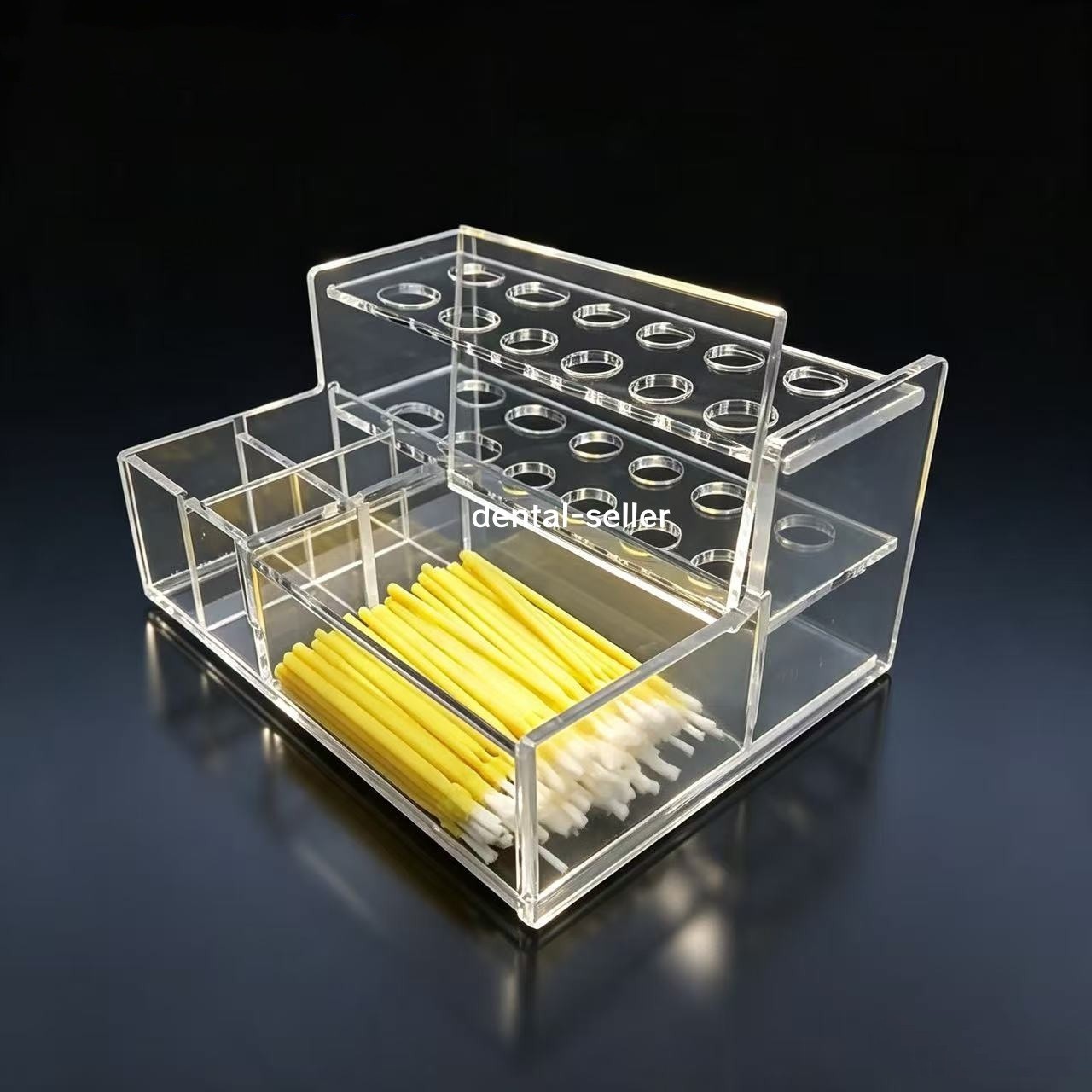 1/10PcDental Acrylic Composite Applicator Dispenser Organizer Holder Storage Box