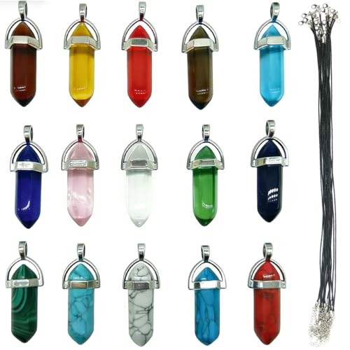 30PCS/Set DIY Healing Pointed Chakra Beads Crystals Stone Random Color Beads