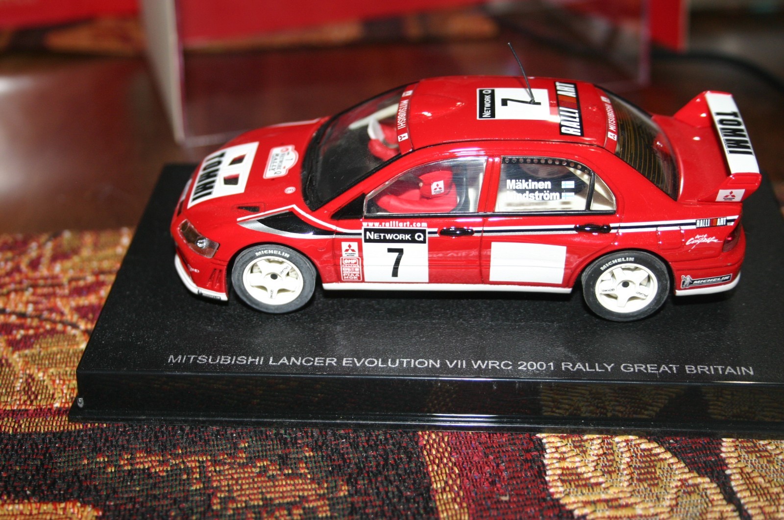 RARE 4 WHEEL DRIVE AUTOART MITSUBISHI LANCE EVO VII WRC 2001 R GREAT BRITAIN #7 RARE 4 WHEEL DRIVE AUTOART MITSUBISHI LANCE EVO VII WRC 2001 R GREAT BRITAIN #7
