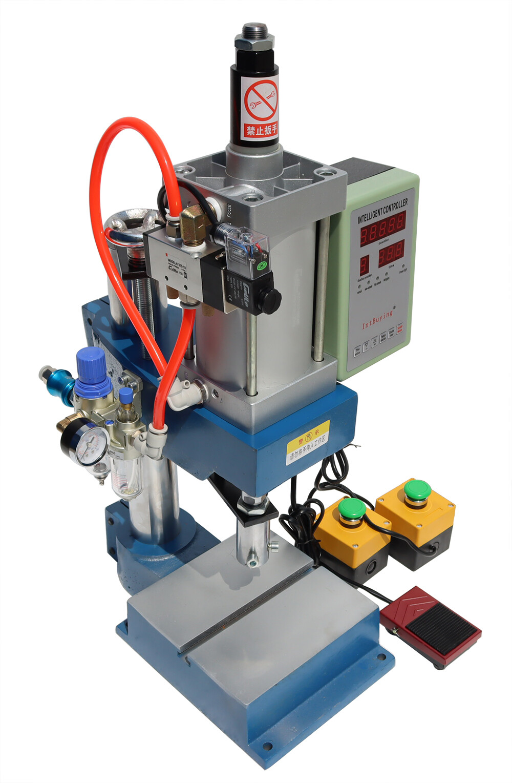 TECHTONGDA 1100Lb/500kg Pneumatic Punch Machine with Display Controller 