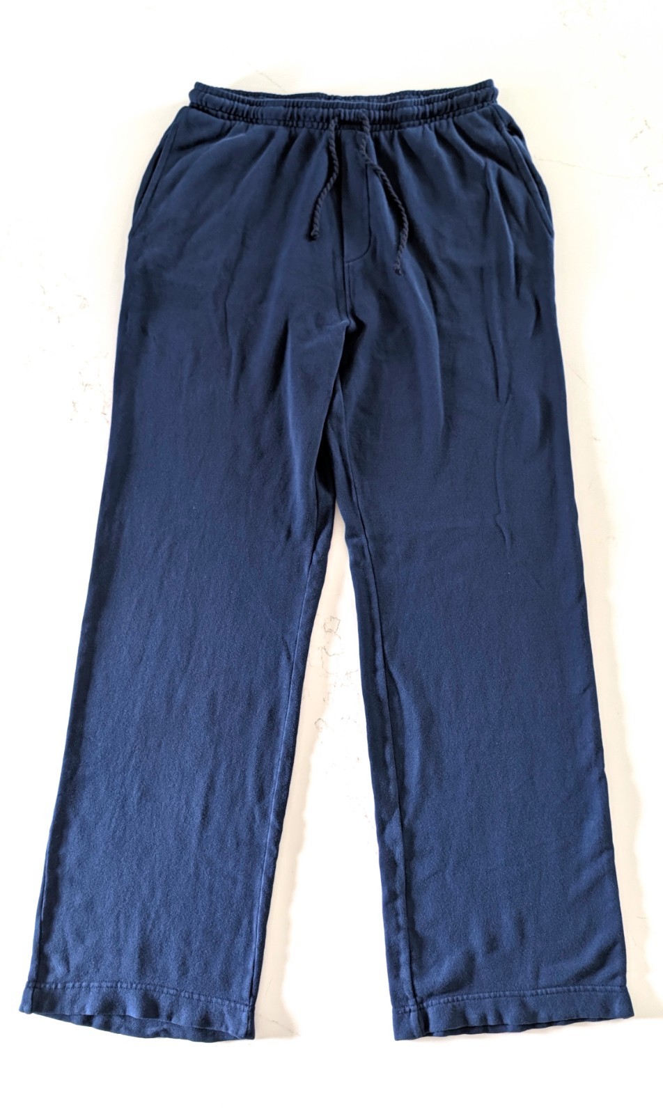 THE ELDER STATESMAN XL Daily Sweatpant Twilight Navy Cotton Cashmere Fleece NWT