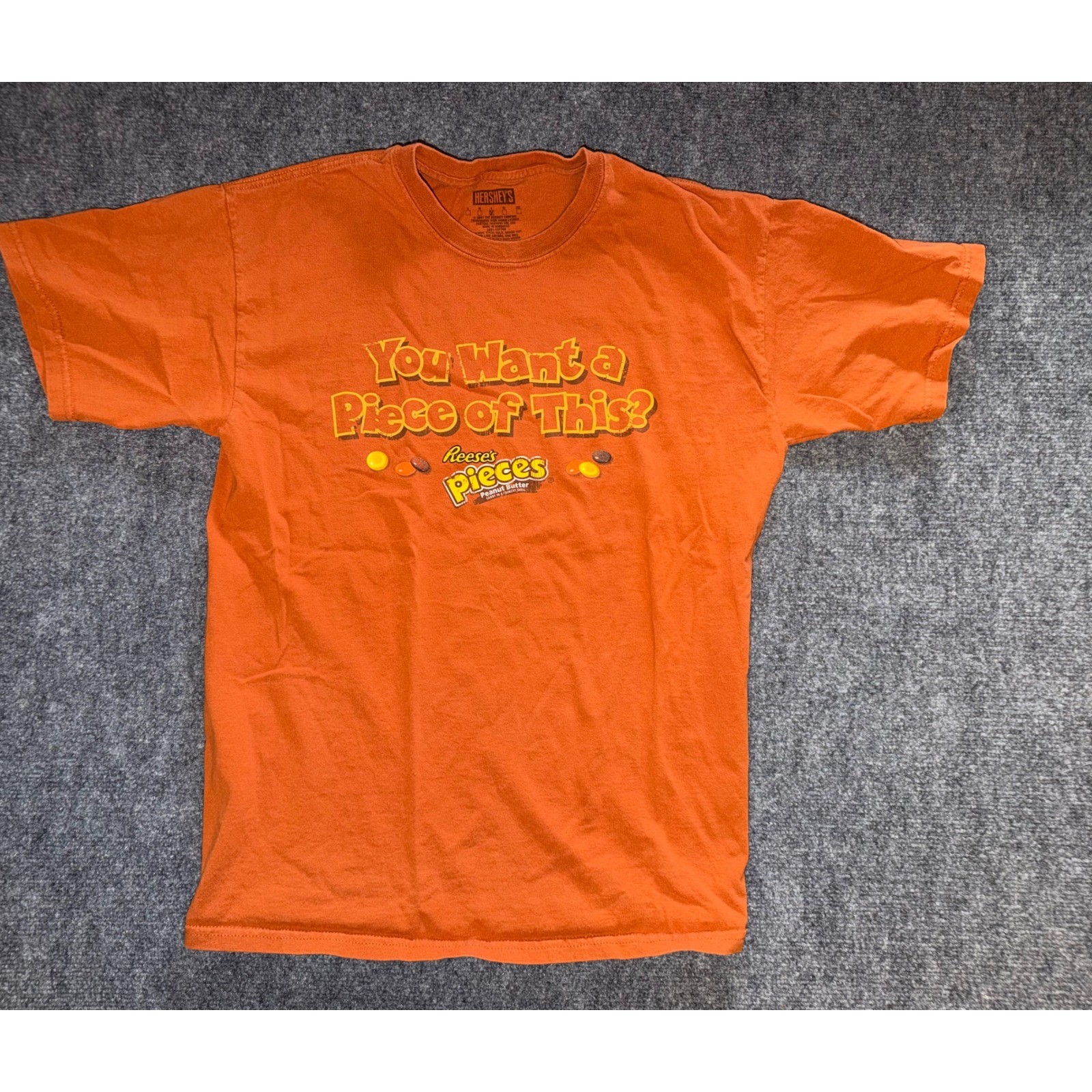 Vintage 2007 Reeses Pieces Graphic Tee Orange Y2K Hershey Shirt Large Vintage 2007 Reeses Pieces Graphic Tee Orange Y2K Hershey Shirt Large