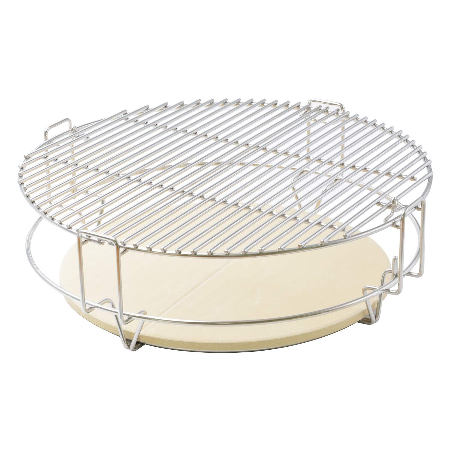 Onlyfire Stainless Steel Cooking Grate System Split Ceramic Deflectors
