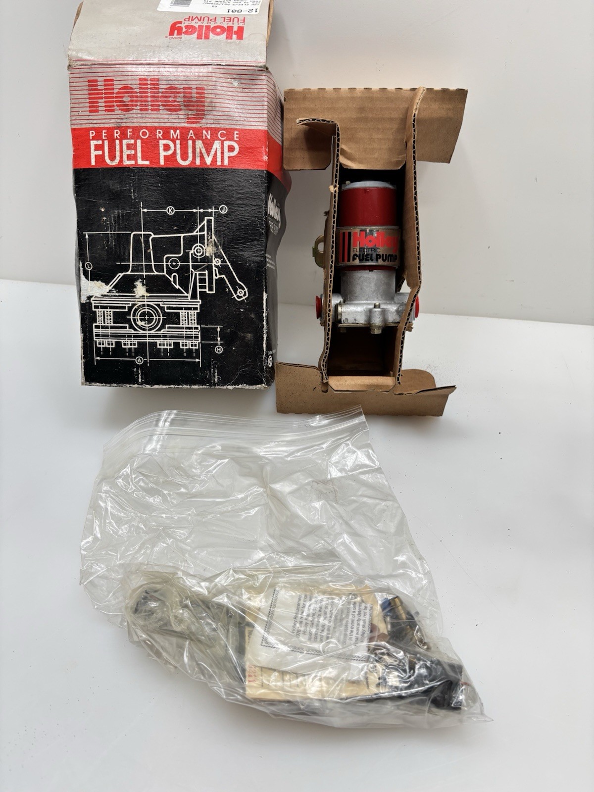 Vintage Holley RED Performance Fuel Pump 12-801 NEW OLD STOCK
