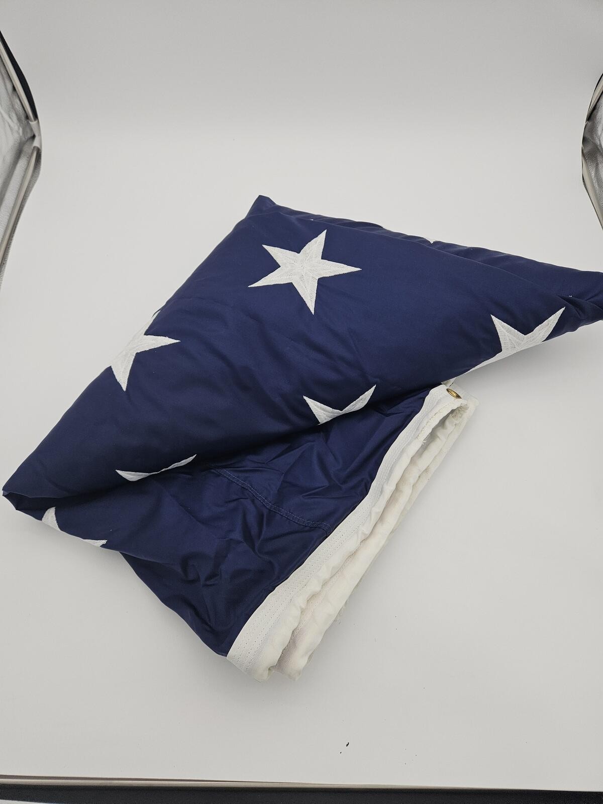 Vintage Perma-Nyl American Flag 12x18 USA Made Heavy Duty Nylon Flag