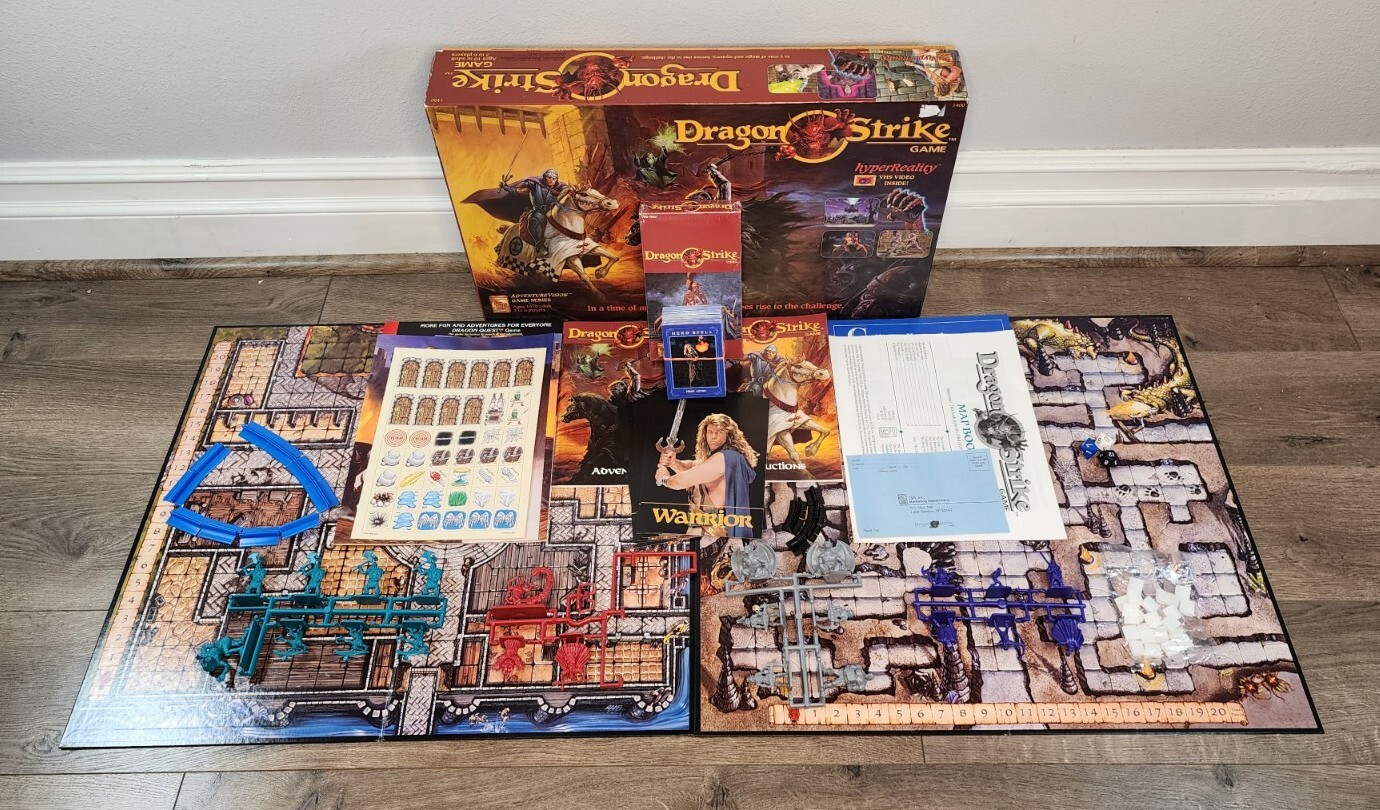 *READ DESC.* Dragon Strike Board Game 1993 TSR Dungeons & Dragons w/Sealed VHS