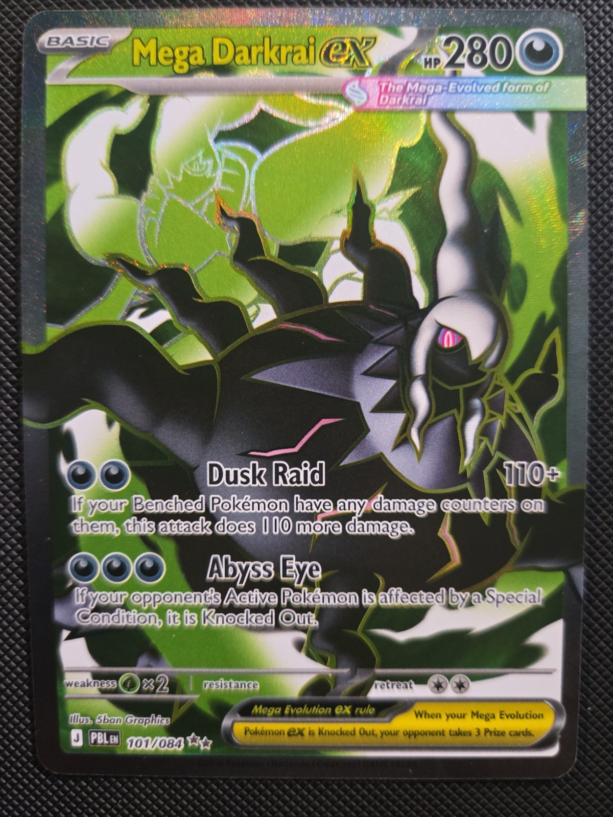 Mega Darkrai ex 101/084 Ultra Rare Pitch Black Pokemon Holo Mega Darkrai ex 101/084 Ultra Rare Pitch Black Pokemon Holo