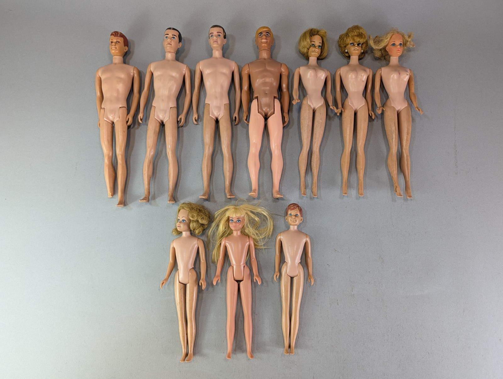 Vintage 60s Mattel Barbie Ken Skipper Ricky Allan Midge LOT FOR PARTS/REPAIR Vintage 60s Mattel Barbie Ken Skipper Ricky Allan Midge LOT FOR PARTS/REPAIR