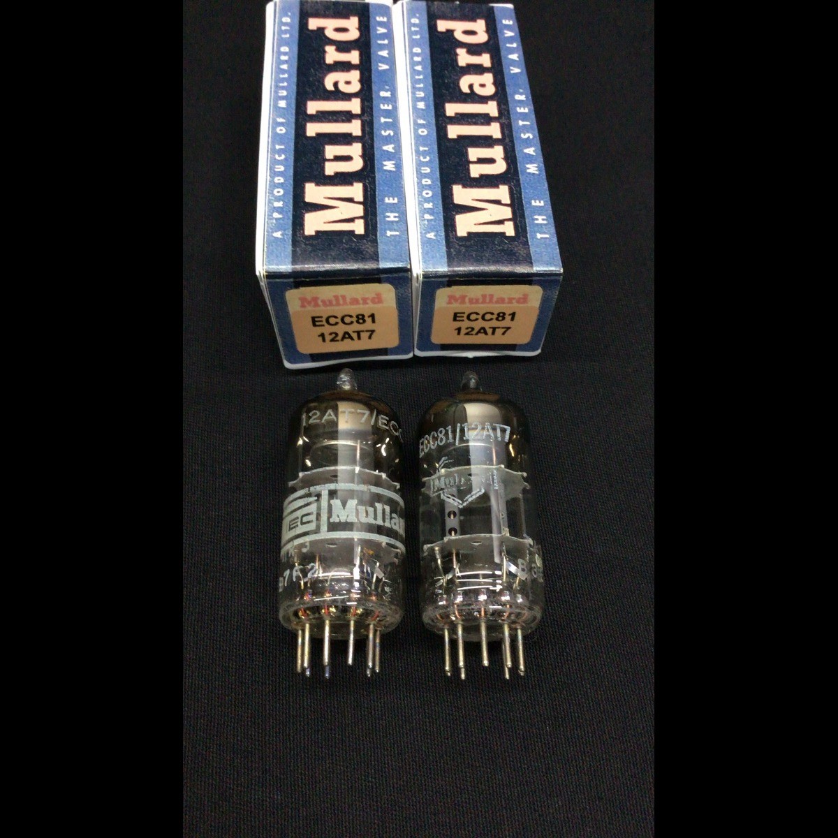 Matched Pair MULLARD 12AT7 ECC81 tk3 Gt Brit Vintage VACUUM TUBES Tested 10.1248