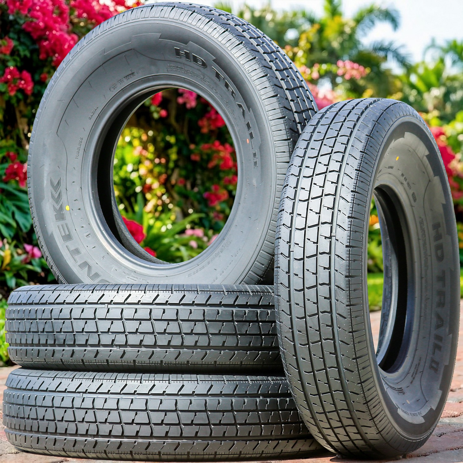 4 Tires Suntek HD Trail 2 Semi Steel ST 225/75R15 Load E 10 Ply Trailer