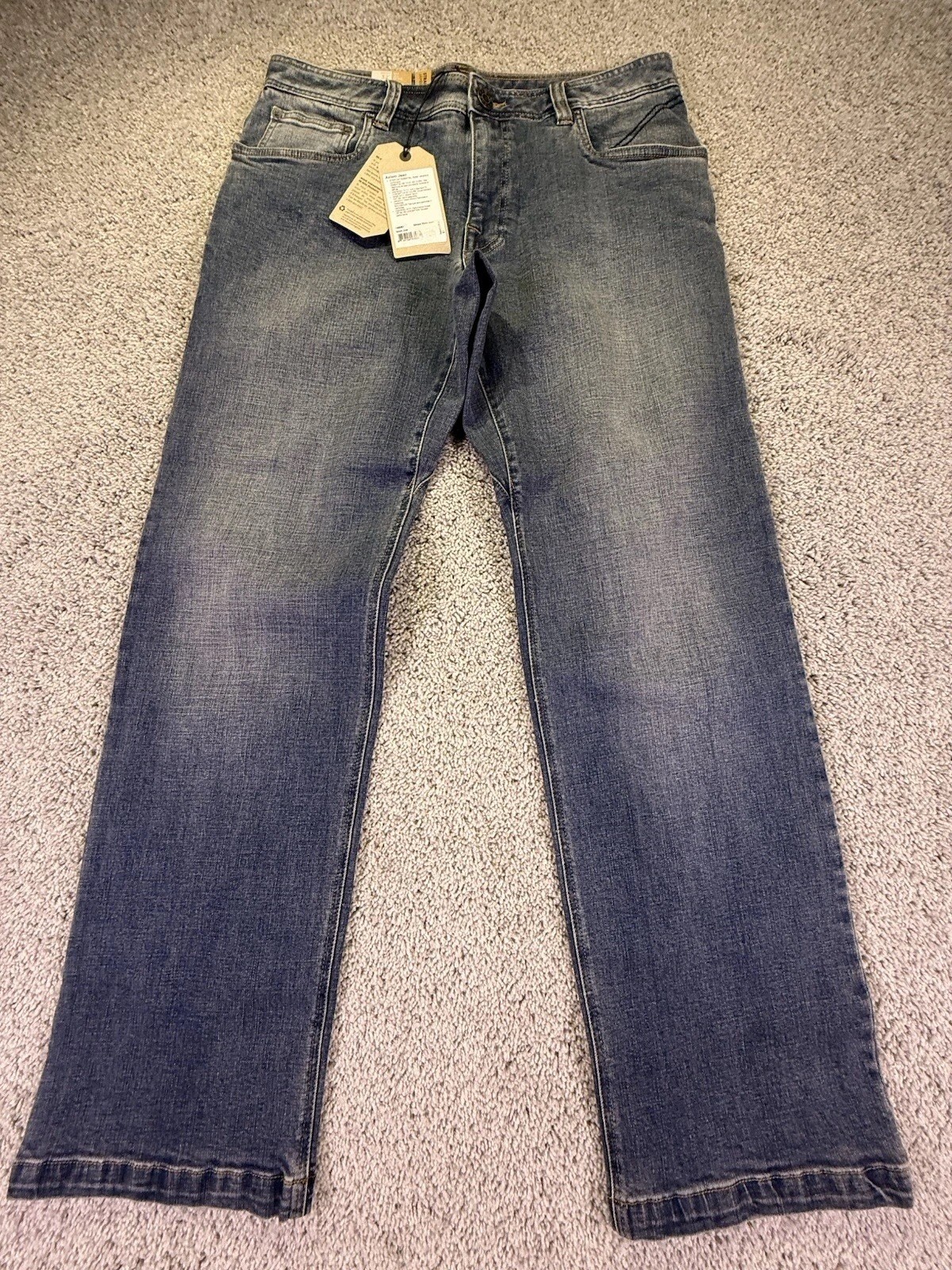 Prana Axiom Straight Leg Jean Men\'s 32X32 Antique Stone Wash NWT
