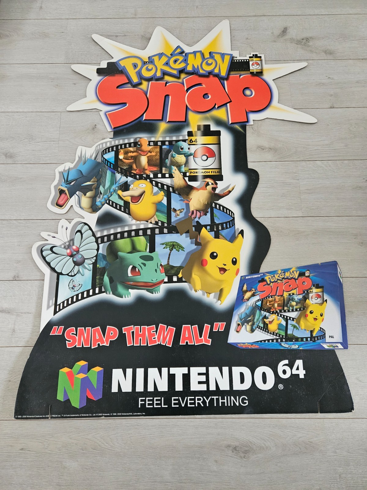 RARE Pokemon Snap Nintendo 64 Store Display N64 Vintage Advertisement Standee