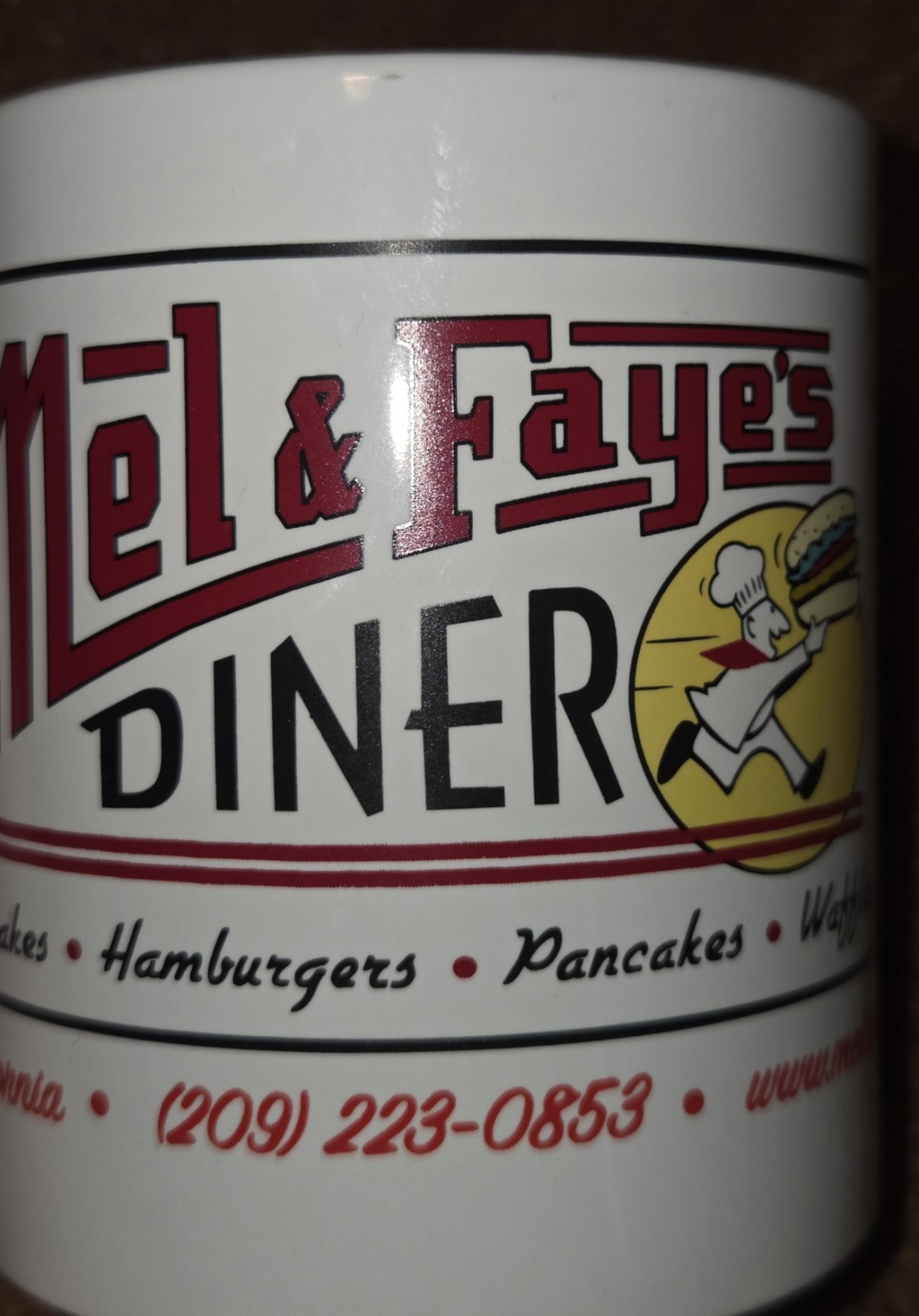 Vintage Mel's Diner Coffee Mug Historic Jackson California Shakes Burgers
