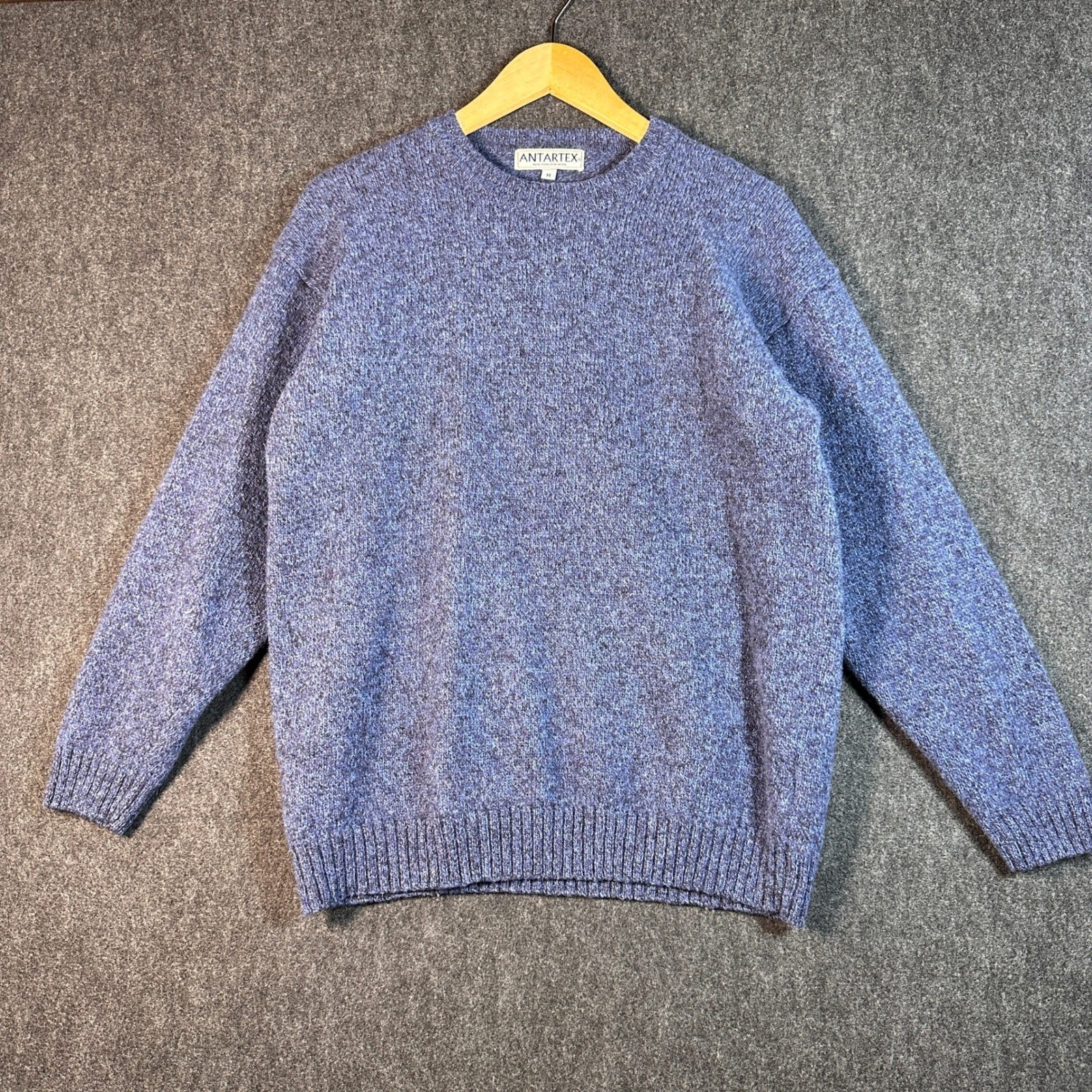Vintage Antartex Blue Pure Scottish Wool Crewneck Sweater Men Medium Grandpacore Vintage Antartex Blue Pure Scottish Wool Crewneck Sweater Men Medium Grandpacore