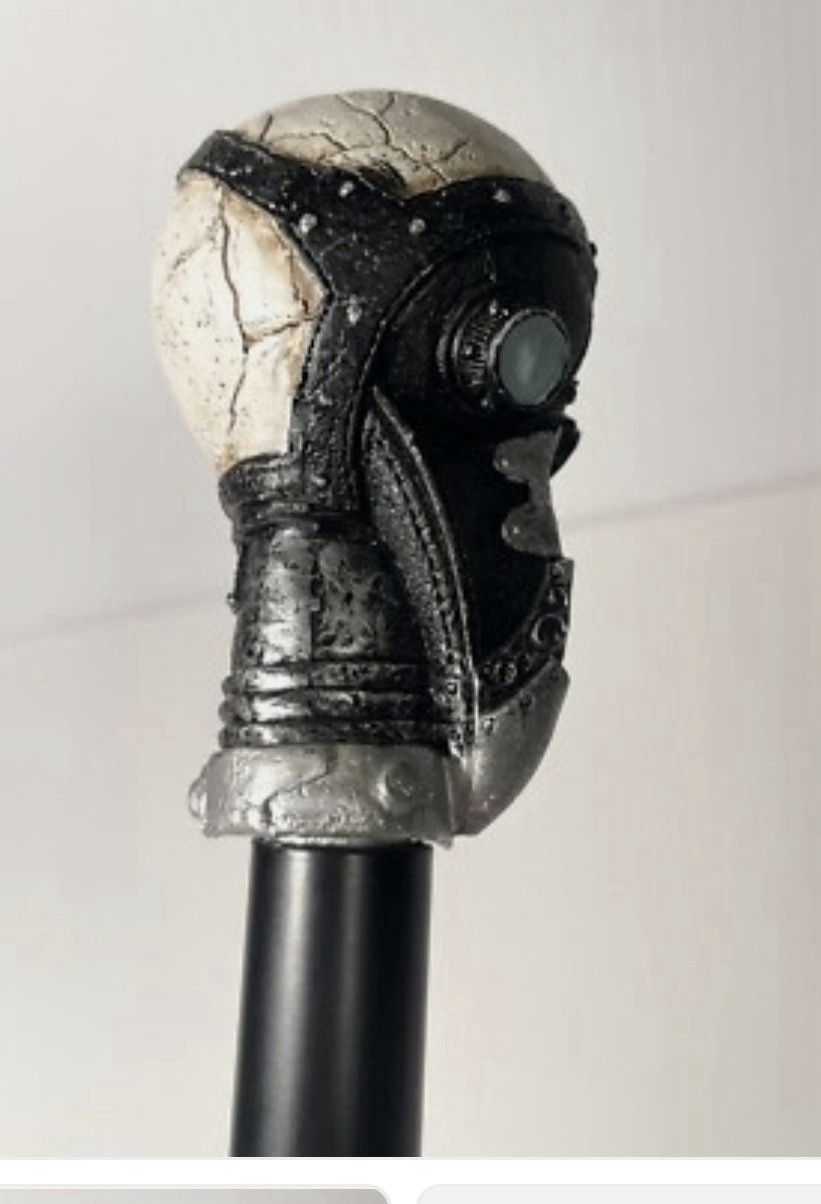 Ebros Gothic Tribal Ram Vulture Skull Decorative Walking Cane  38\