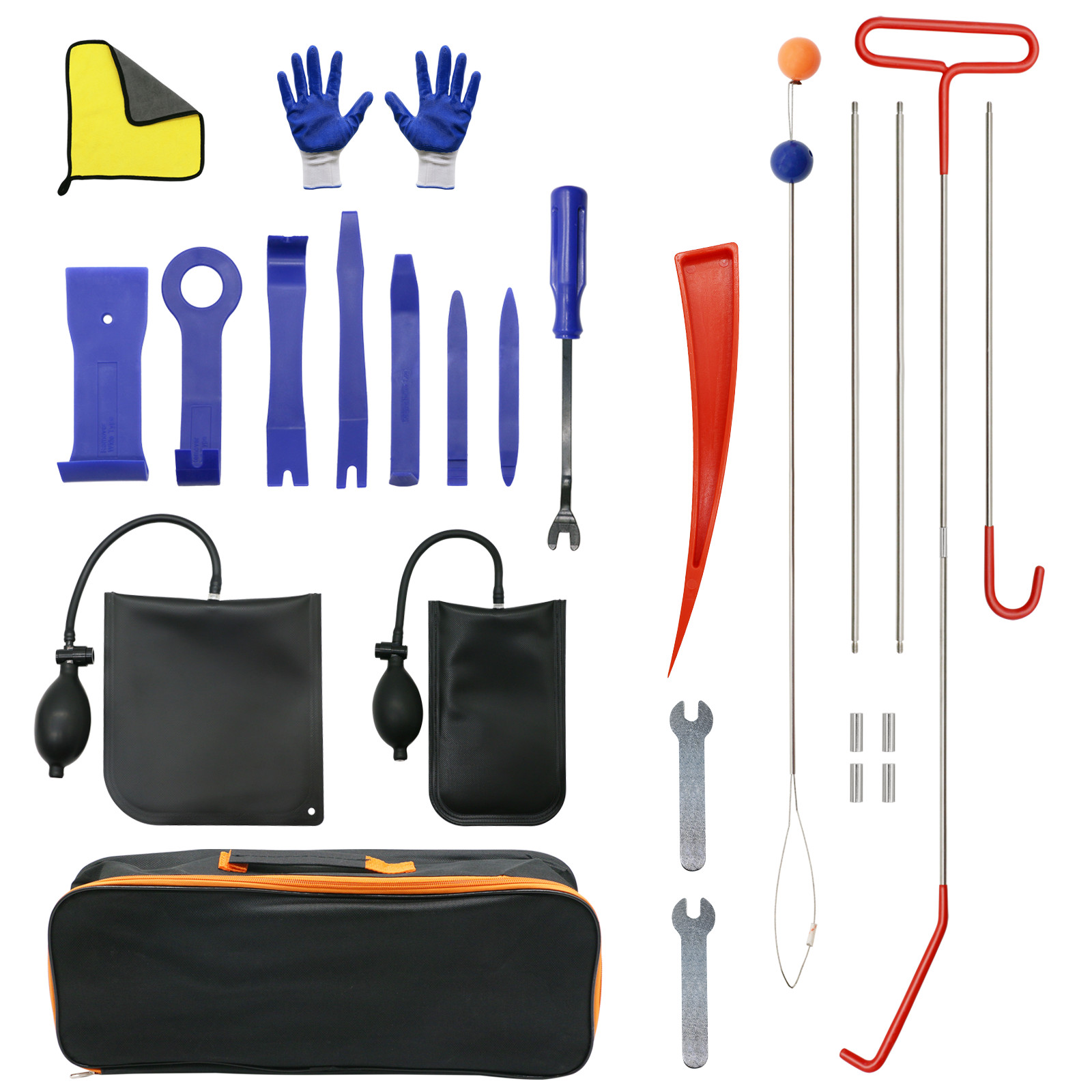27PCS Para Abrir Puerta De Auto Carro Kit, Completo Profesional Long Reach Tools