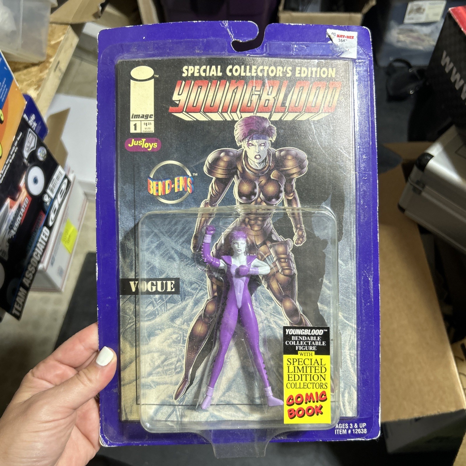 Youngblood Vogue Action Figure w/ Comic – JusToys 1995 – New Sealed Vintage