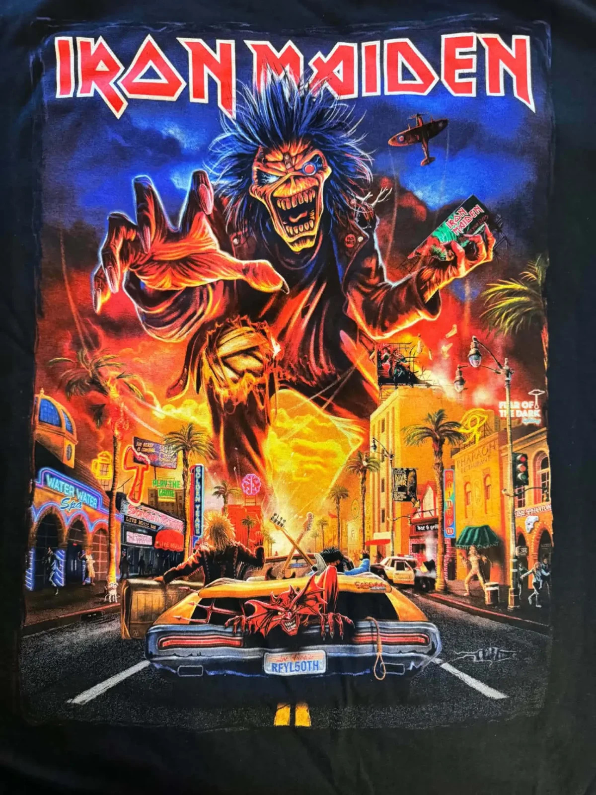 Iron Maiden Hollywood Street Eddie Vintage Rock Art Poster