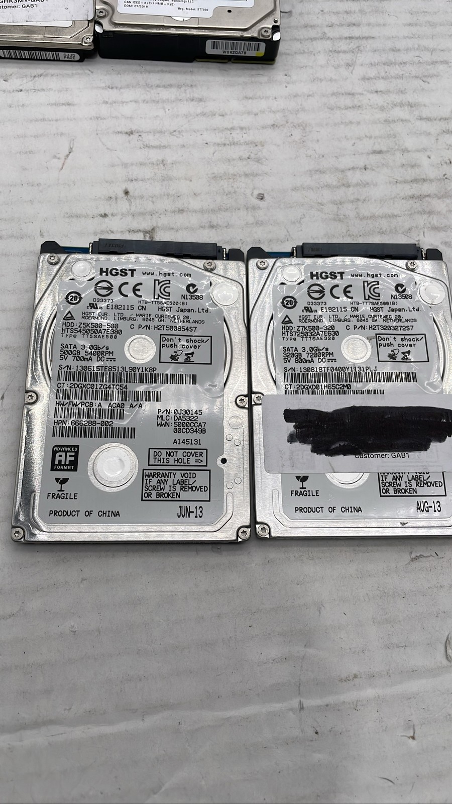 HGST Z5K500 500GB & Z7K500 320GB 2.5