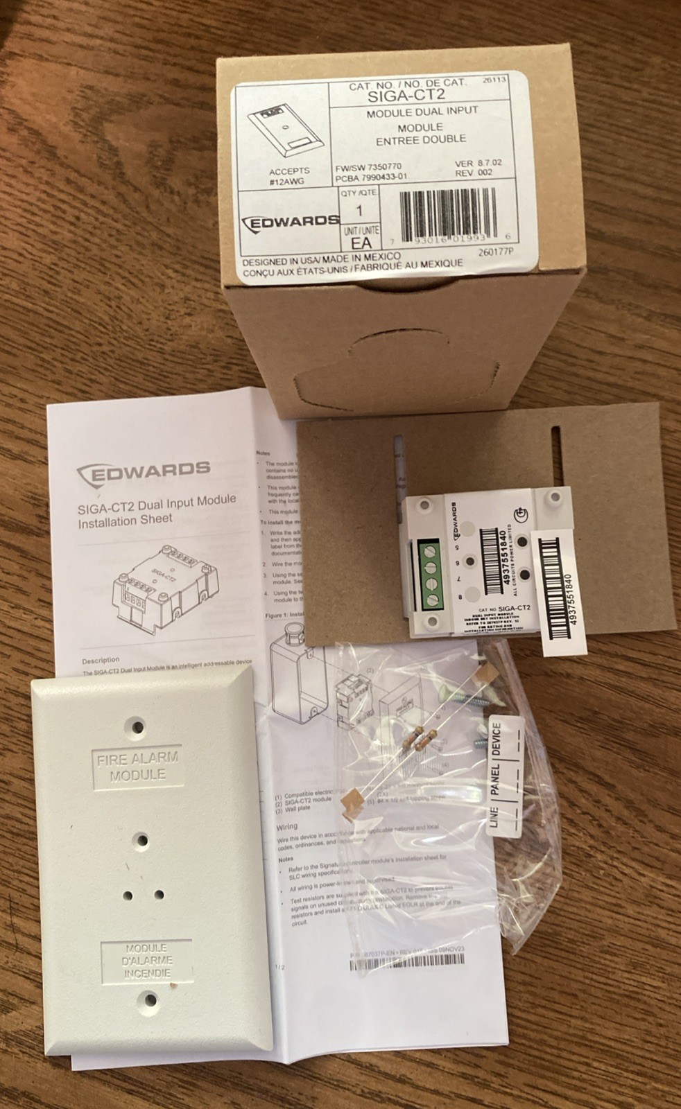 NEW EDWARDS EST SIGA-CT2 FIRE ALARM MODULE DUAL INPUT NEW EDWARDS EST SIGA-CT2 FIRE ALARM MODULE DUAL INPUT