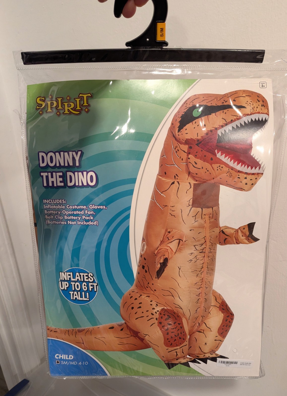 Spirit “Donny the Dino” Inflatable T-Rex Costume – Child S/M Spirit “Donny the Dino” Inflatable T-Rex Costume – Child S/M