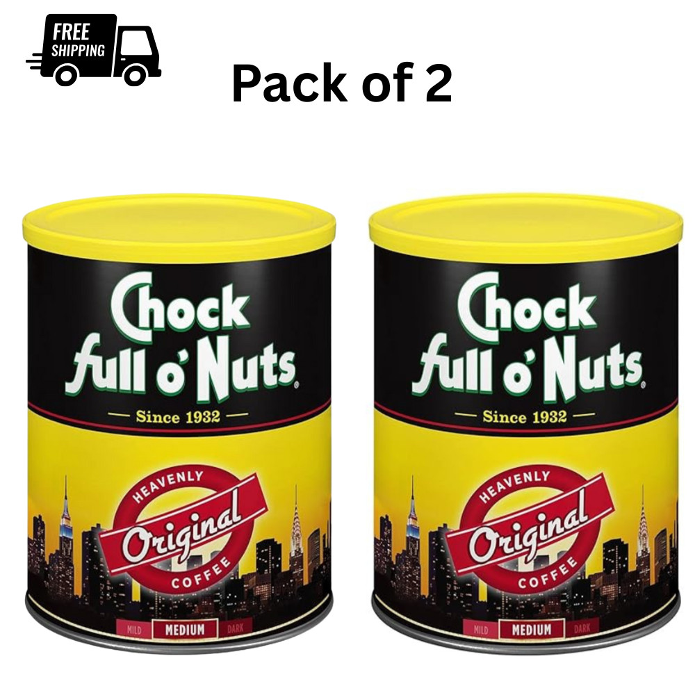 Chock Full O’ Nuts Heavenly Original Blend Ground Coffee 48 oz (Pack of 2)