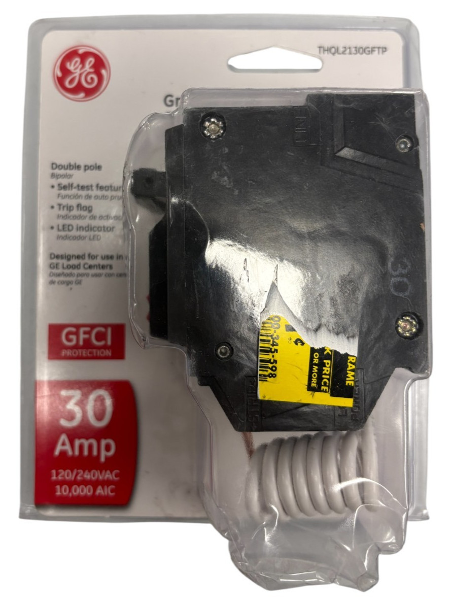GE THQL2130GFTP 30 Amp Ground Fault Circuit Interrupter GE THQL2130GFTP 30 Amp Ground Fault Circuit Interrupter