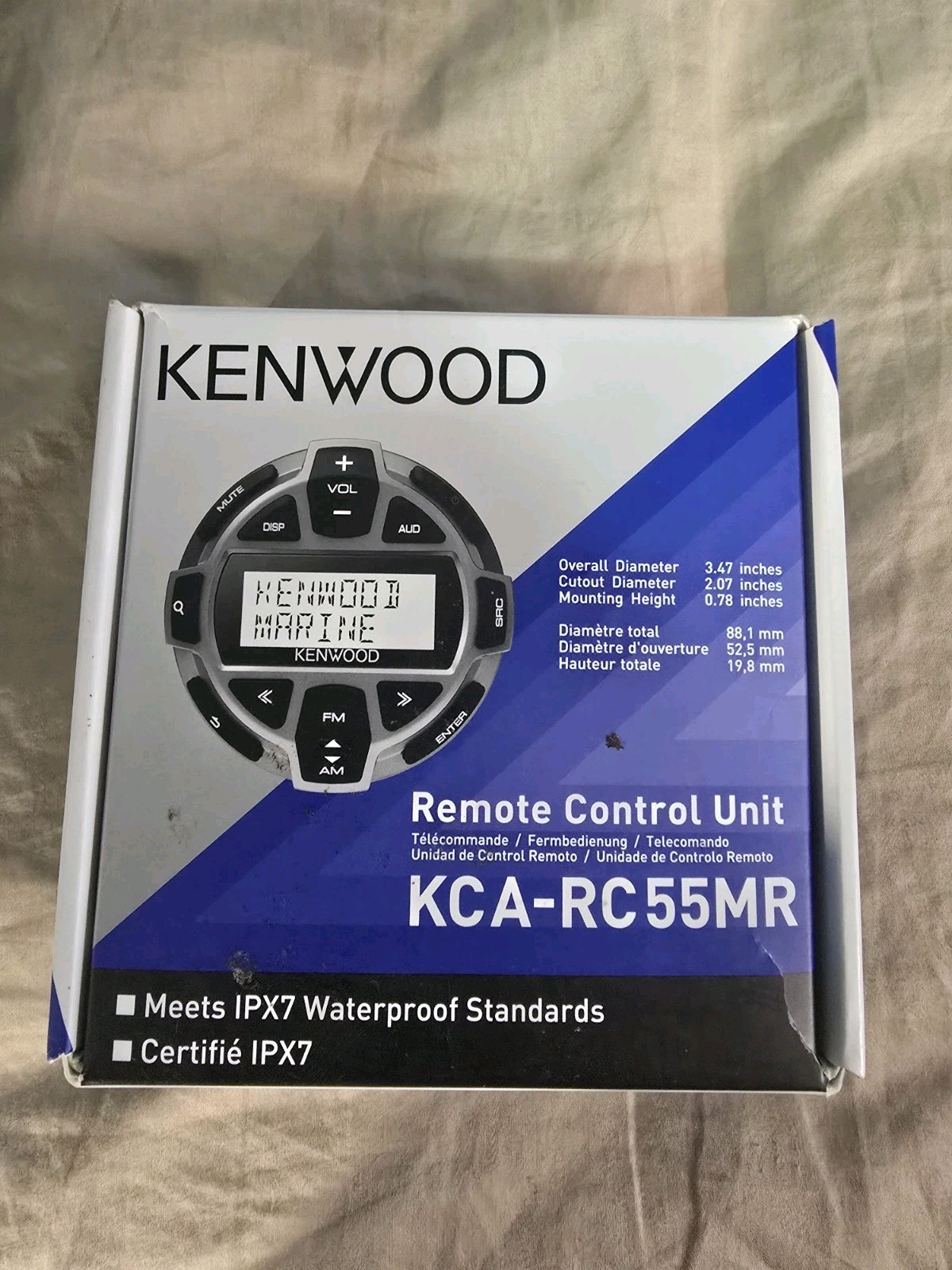 Kenwood KCA-RC55MR Wired Marine LCD Remote Control for Marine Receivers IPX7 Kenwood KCA-RC55MR Wired Marine LCD Remote Control for Marine Receivers IPX7