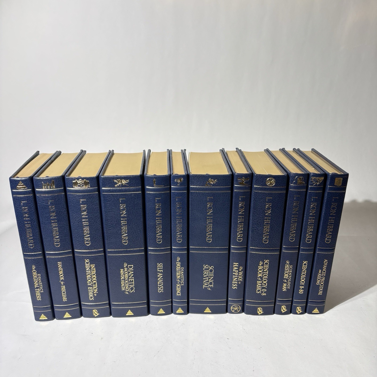 RARE 12 Deluxe Book Set Basics Of Dianetics & Scientology L Ron Hubbard 1 Of 500