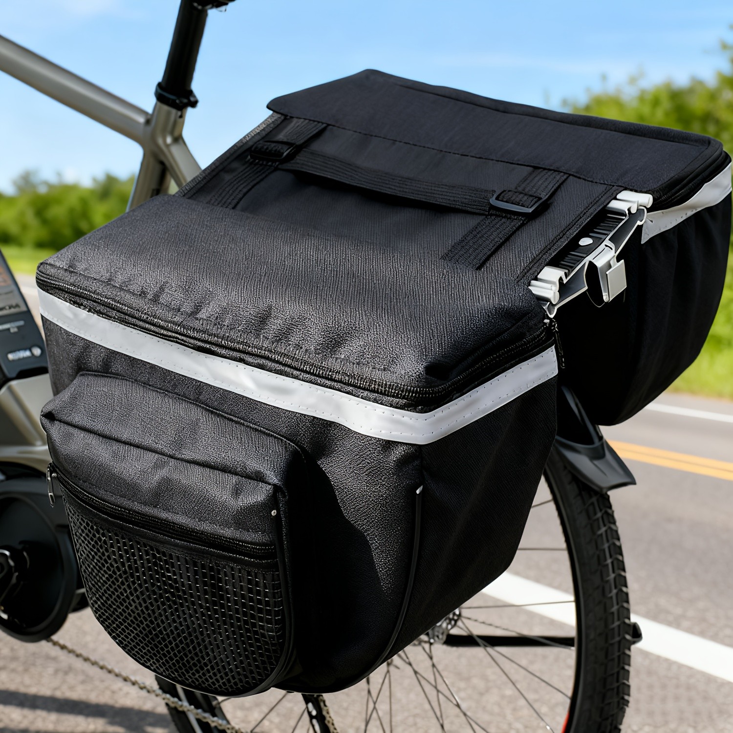 25L Cycling Rear Rack Seat Trunk Saddle Bicycle Tail Storage Pouch Bike Bag 25L Cycling Rear Rack Seat Trunk Saddle Bicycle Tail Storage Pouch Bike Bag