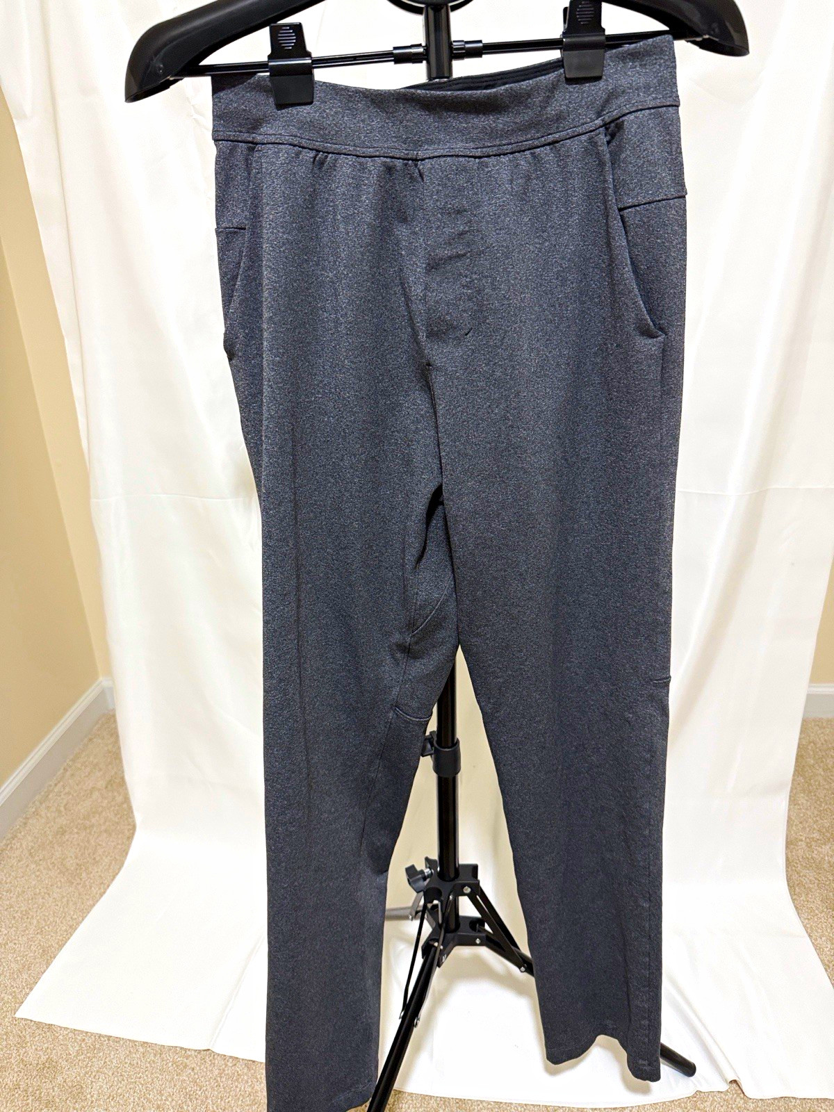 Lululemon Women\'s Solid Gray Pull-On Activewear Leggings Pants Size S