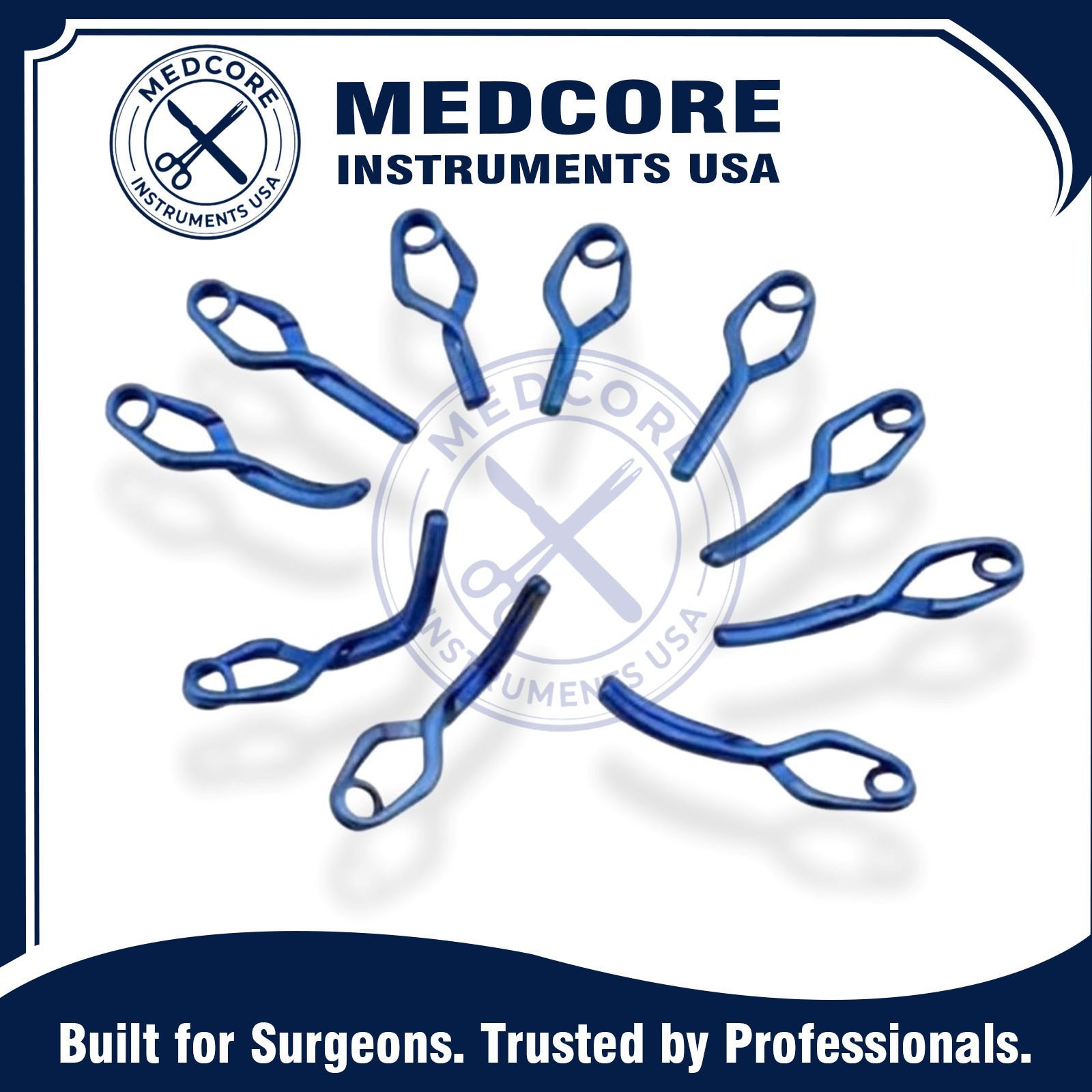 Aneurysm clips Neurosurgery 10-pcs Set In titanium Premium Quality Aneurysm clips Neurosurgery 10-pcs Set In titanium Premium Quality