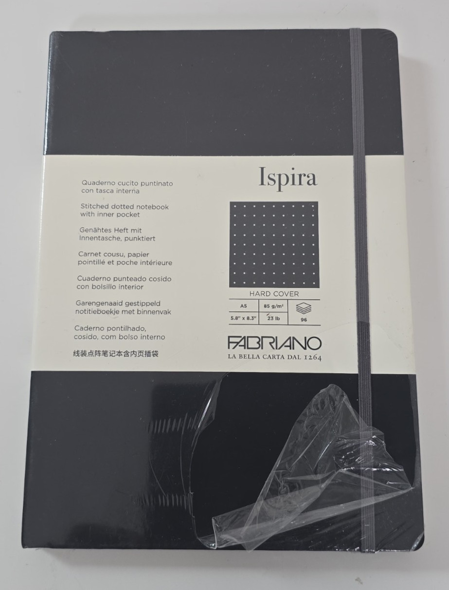 Fabriano Ispira Black A5 Hard Cover Ruled Notebook Journal 96 Pages Paper - SW Fabriano Ispira Black A5 Hard Cover Ruled Notebook Journal 96 Pages Paper - SW
