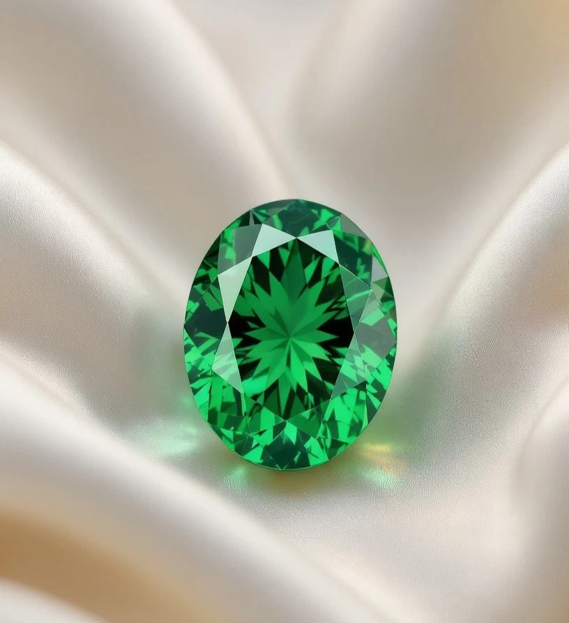 12 CT Natural Green Oval Cut Diamond D Grade VVS1 Loose Diamond Stone Gift Her