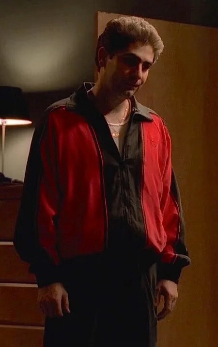 The Sopranos Christopher Moltisanti’s Inspired Tracksuit in Red & Black For Men