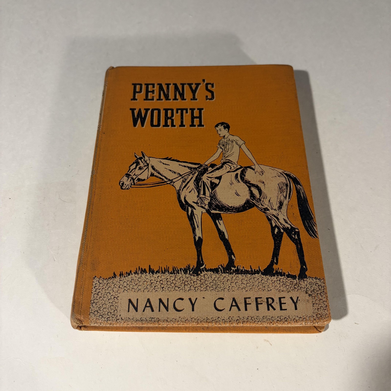Vintage 1952 Penny's Worth Nancy Caffrey Orange Cloth HC 1st Ed Horses Illus