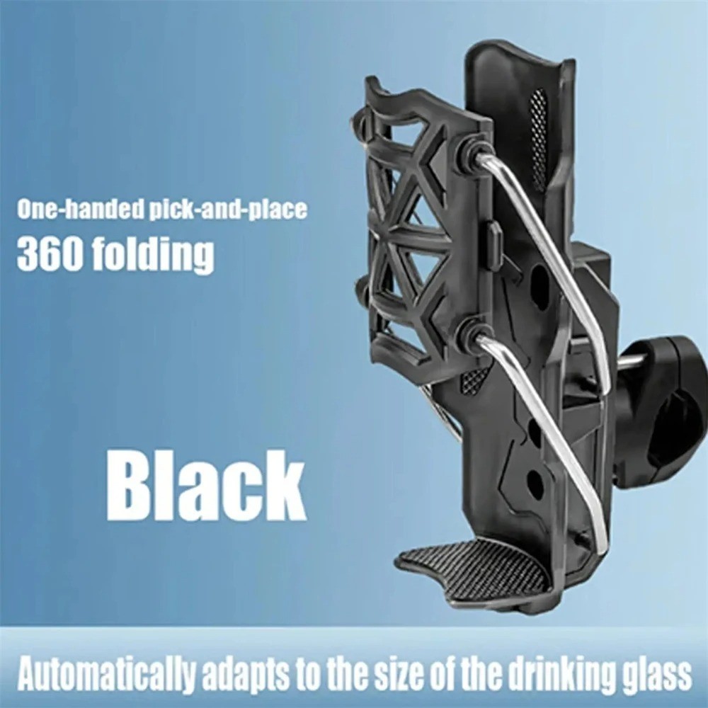 Adjustable Motorcycle Cup Holder Handlebar Water Bottle Mount Bike 32-77mm