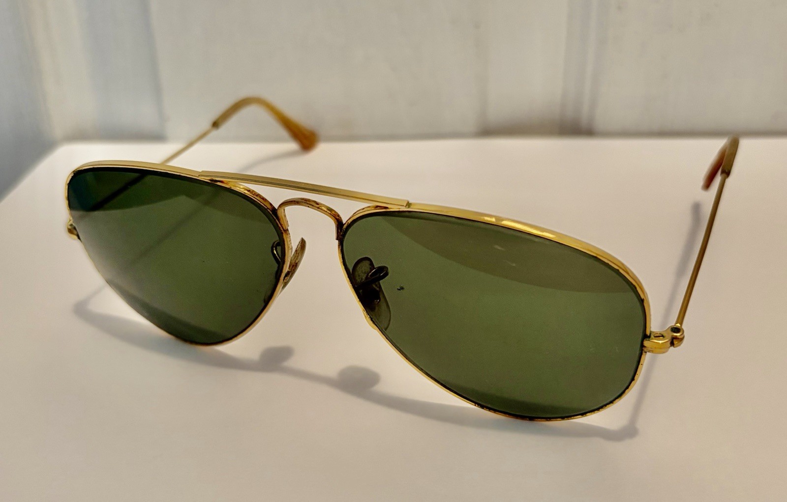 Vintage Ray Ban USA 58-14 Large Gold Frame Bausch Lomb Aviator Sunglasses 58 14 Vintage Ray Ban USA 58-14 Large Gold Frame Bausch Lomb Aviator Sunglasses 58 14