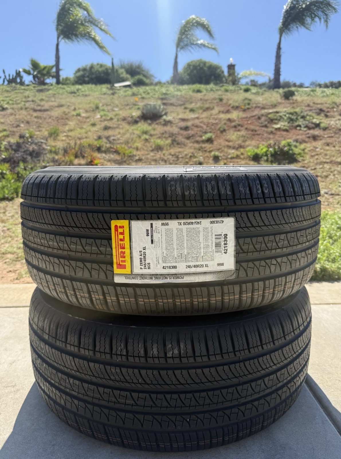 TWO BRAND NEW 245/40R20 99W Pirelli P Zero A/S All Season PNCS Tires 2454020